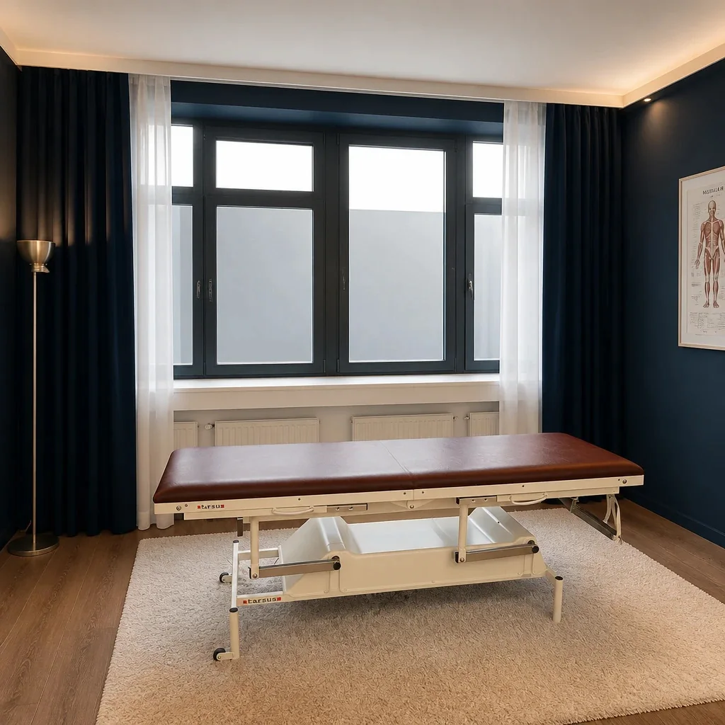 Modern behandlingsrum för kiropraktik och massage i Göteborg